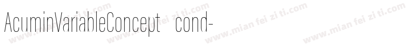 AcuminVariableConcept cond字体转换